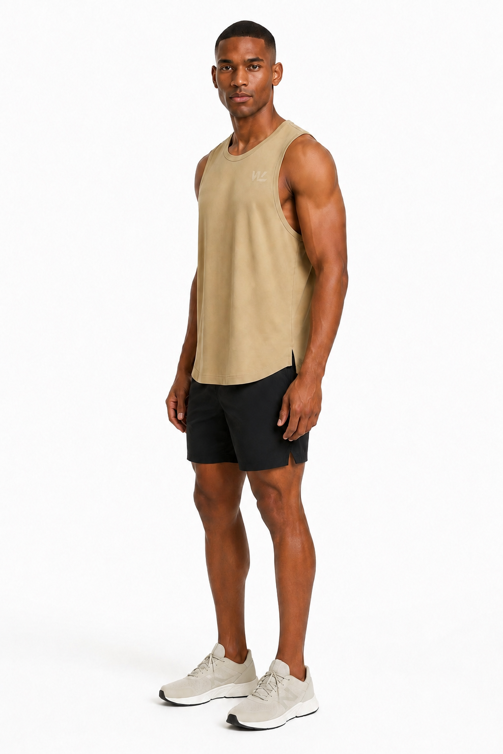 Aurora Performance Tank – Sandstone