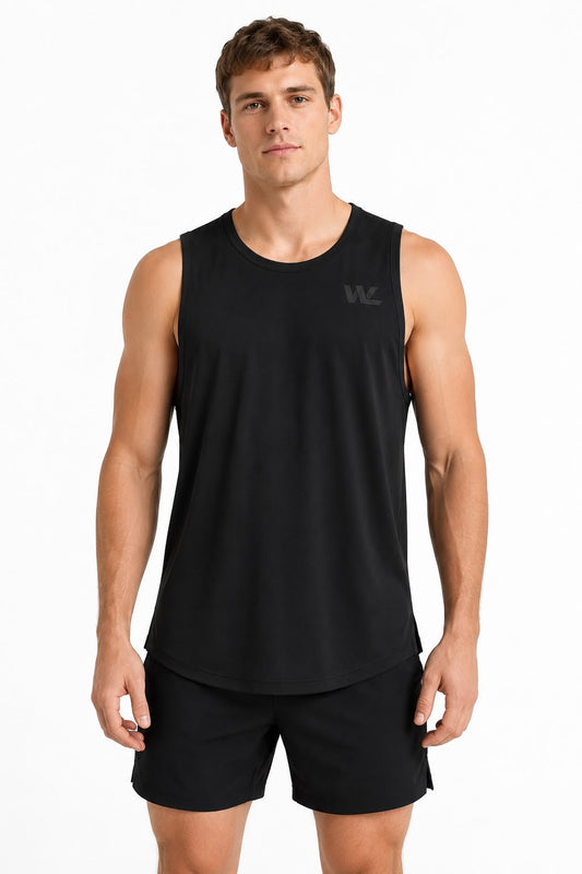 Aurora Performance Tank – Jet Black
