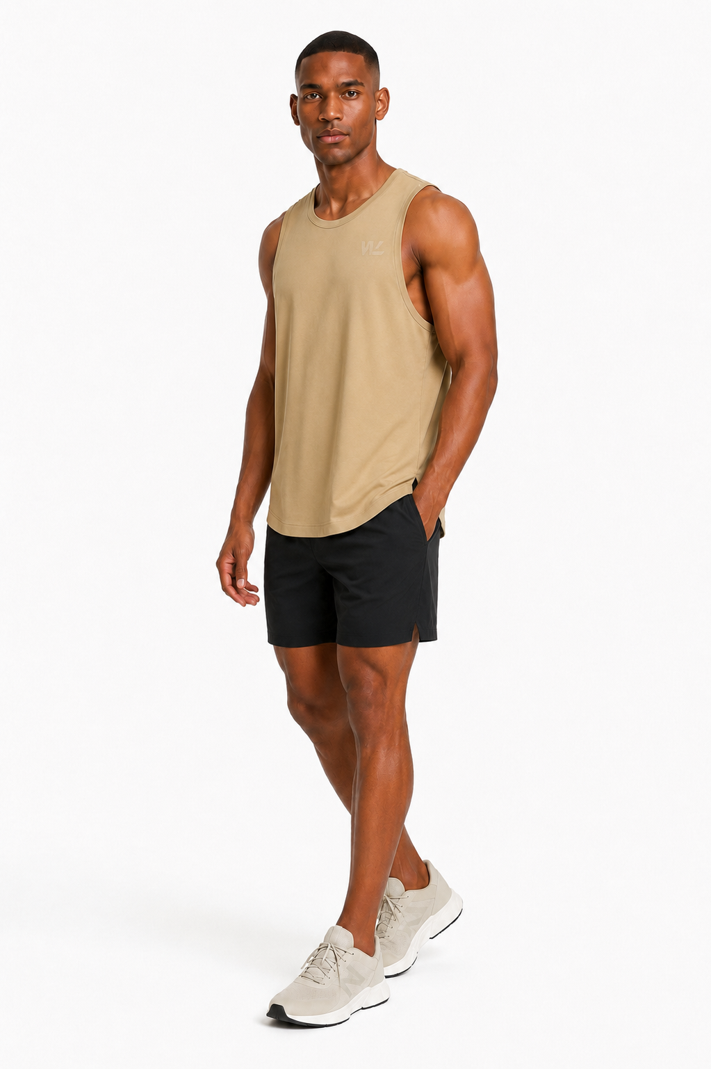 Aurora Performance Tank – Sandstone