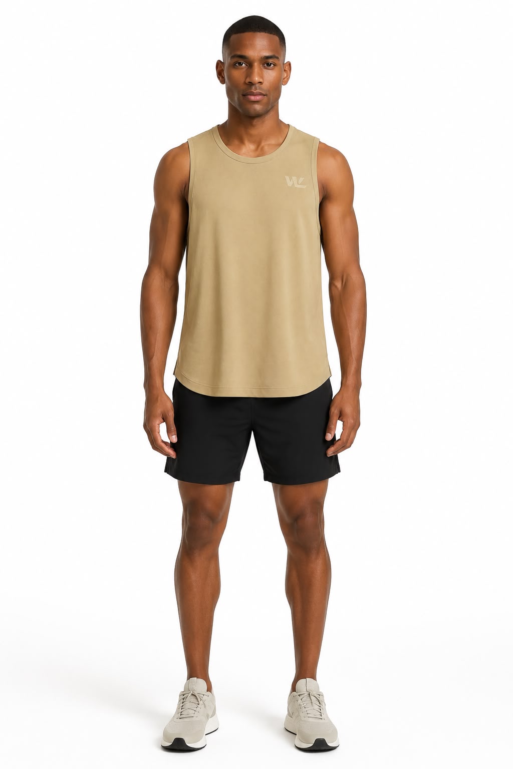 Aurora Performance Tank – Sandstone