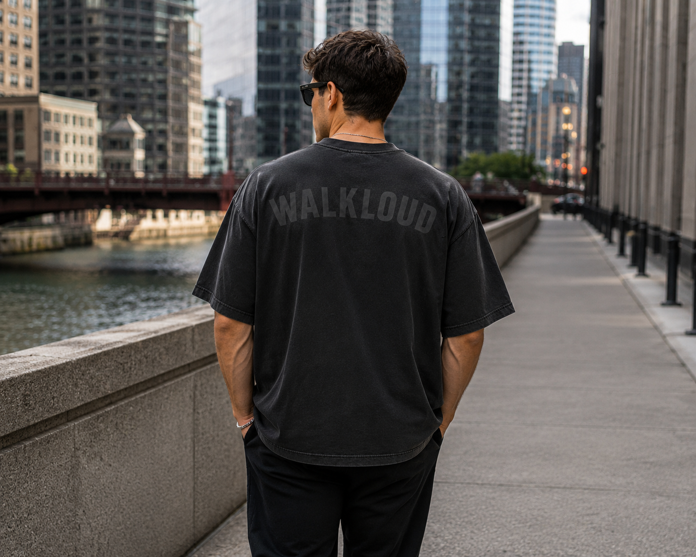Unbound Oversized Tee - Midnight Wash