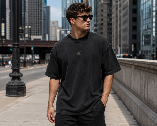 Unbound Oversized Tee - Midnight Wash